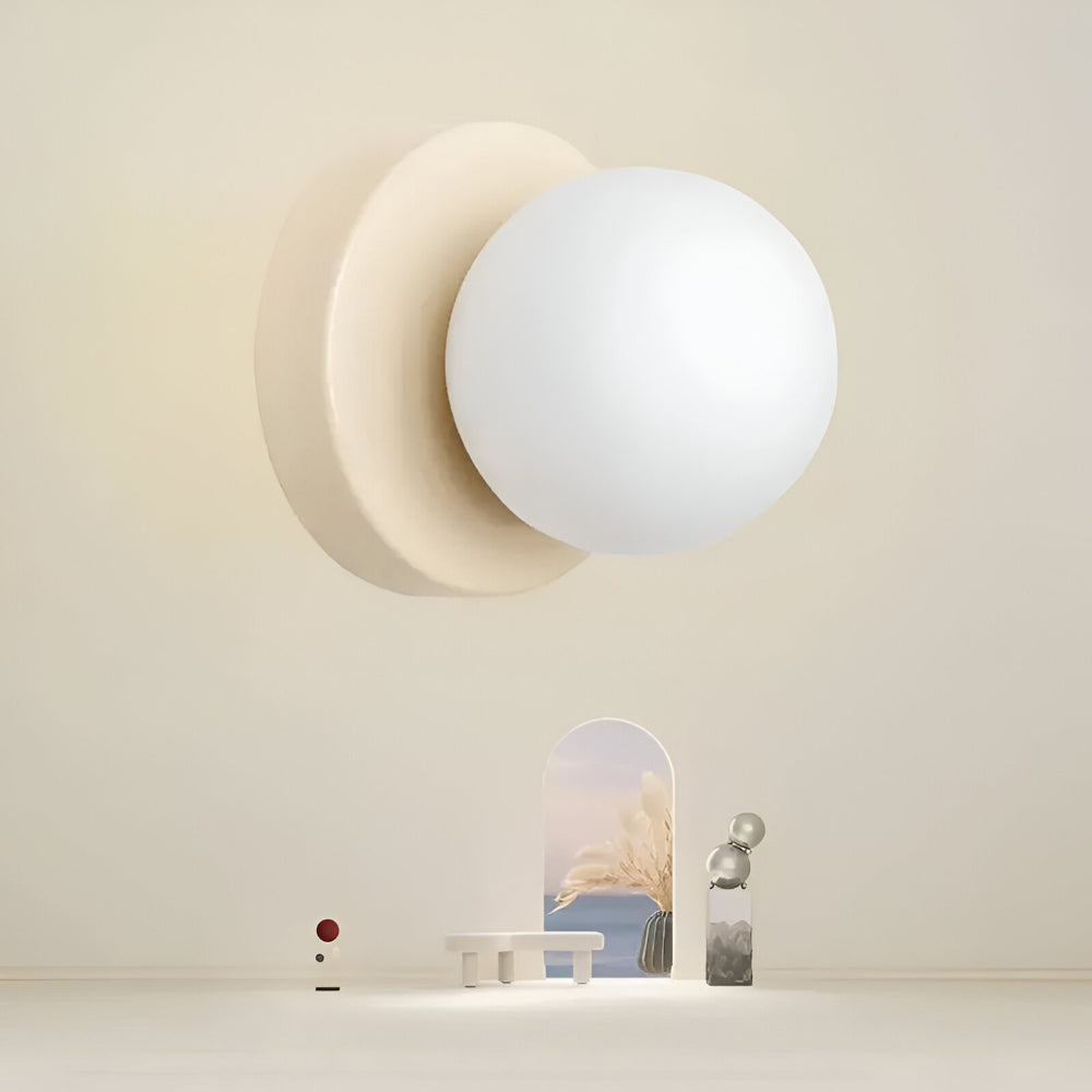 Glass Globe Wall Sconce Light – Indoor Round Mount Lamp