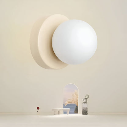Glass Globe Wall Sconce Light – Indoor Round Mount Lamp