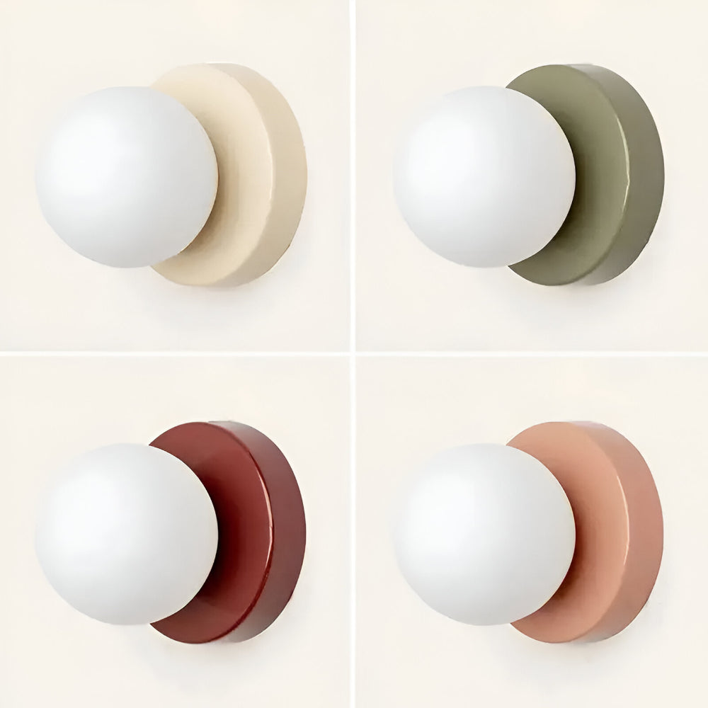 Glass Globe Wall Sconce Light – Indoor Round Mount Lamp