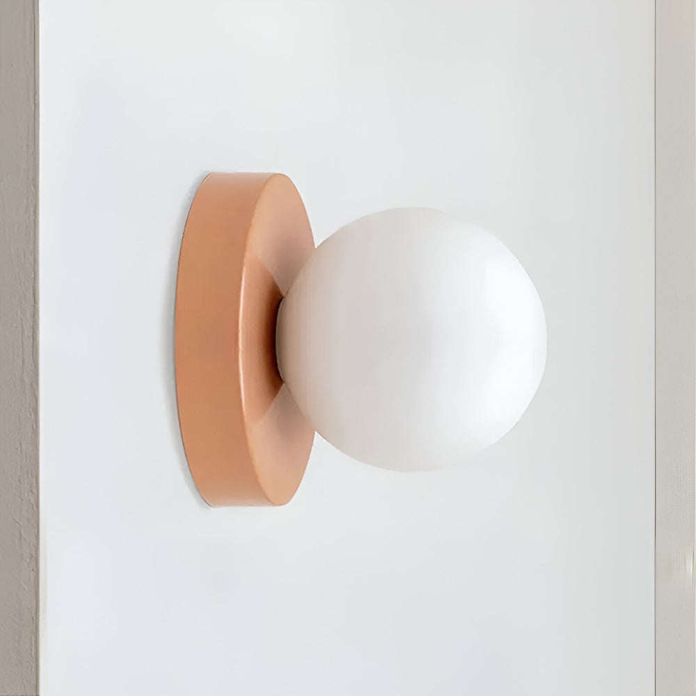 Glass Globe Wall Sconce Light – Indoor Round Mount Lamp