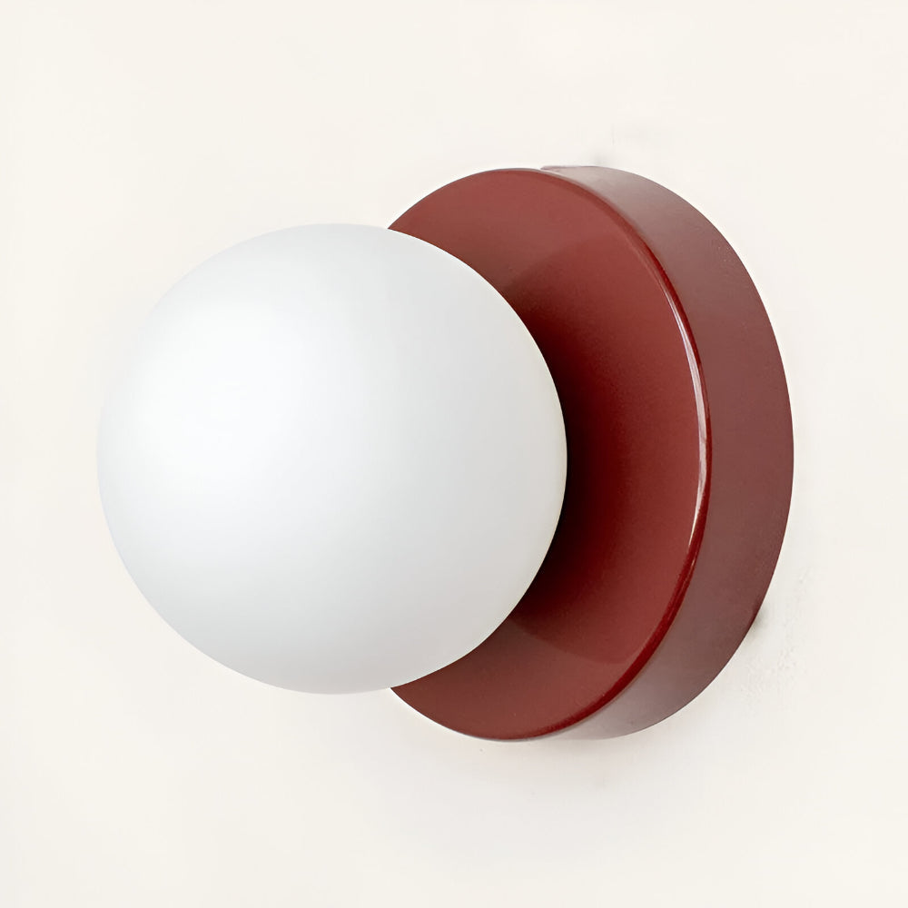 Glass Globe Wall Sconce Light – Indoor Round Mount Lamp