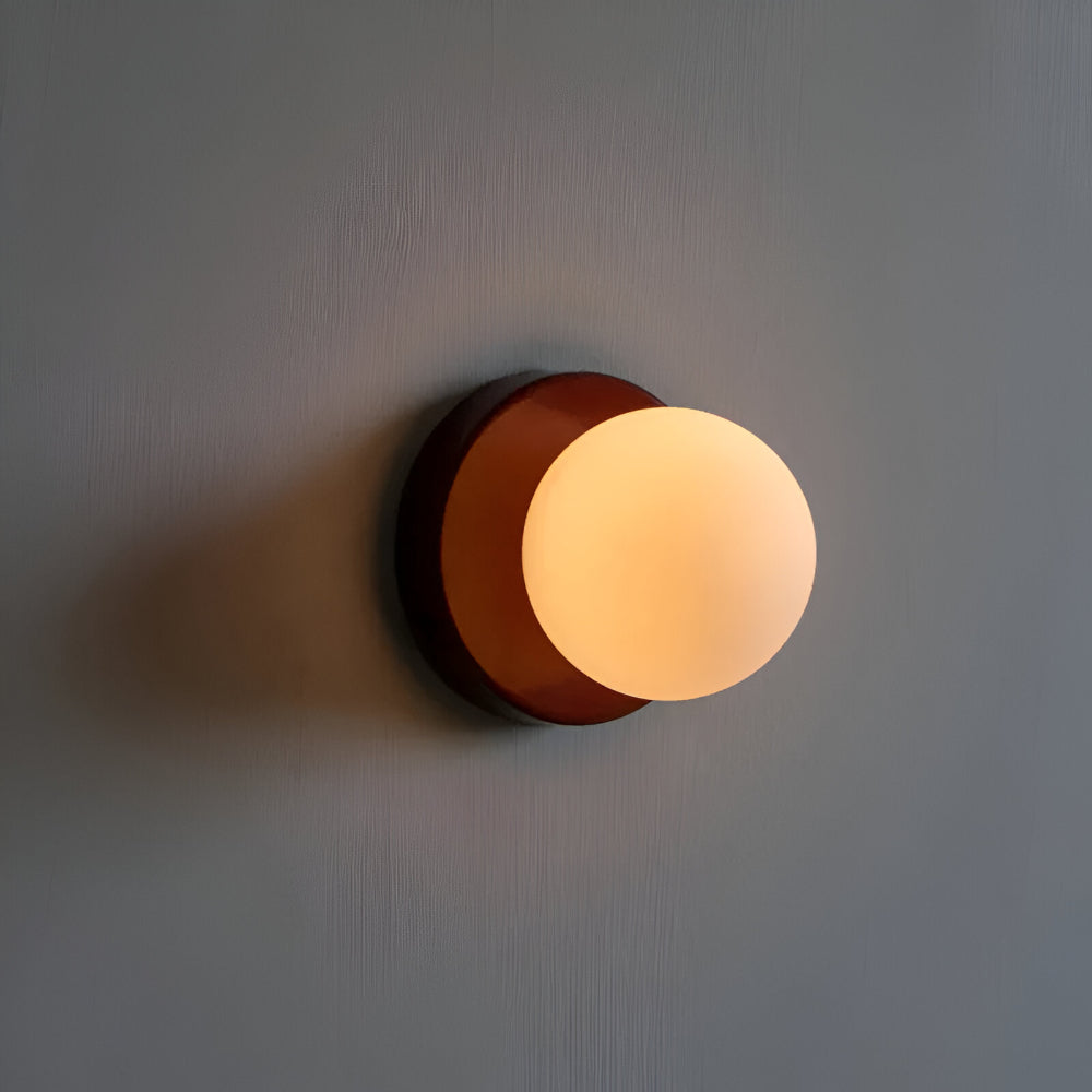 Glass Globe Wall Sconce Light – Indoor Round Mount Lamp