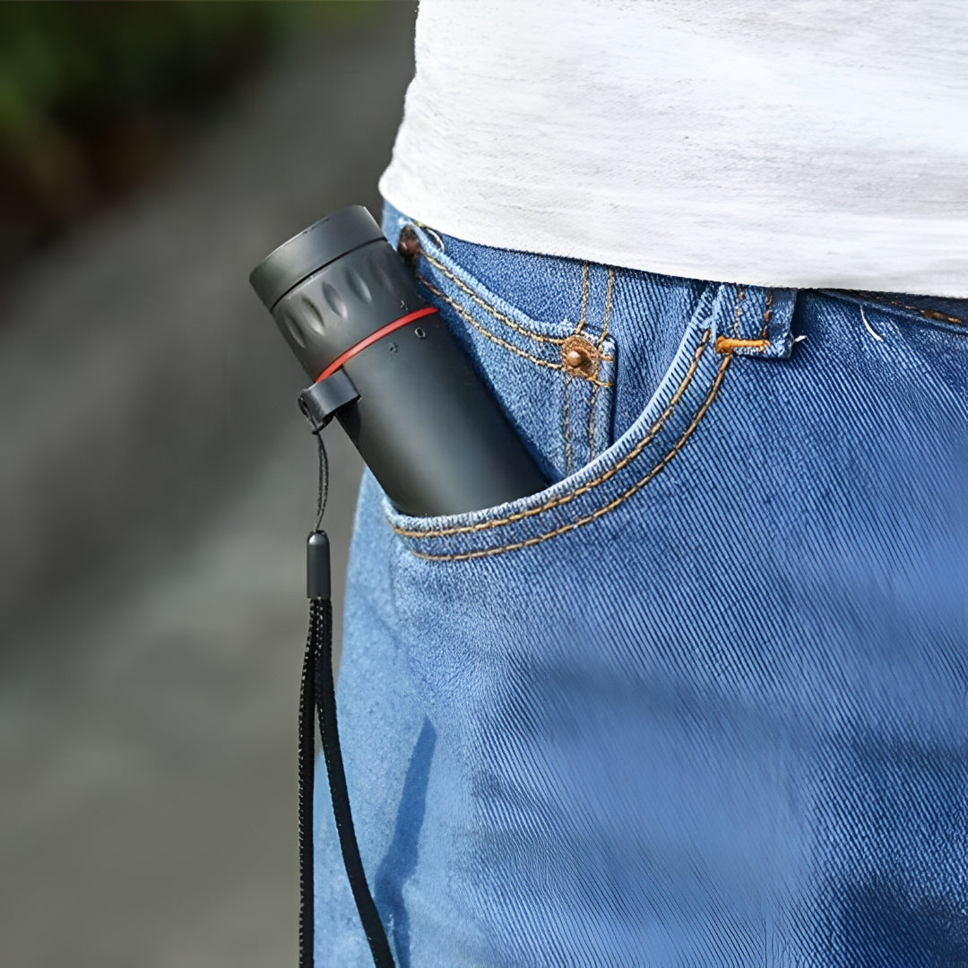 Compact Waterproof Monocular Telescope with Built-In Phone