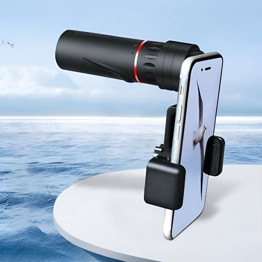 Compact Waterproof Monocular Telescope with Built-In Phone