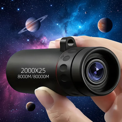 HD Monocular Telescope 2000x25 - Ultra-Compact Zoom for Outdoor Viewing
