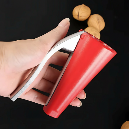 Aluminum Nutcracker with Easy-Lever Shell Opener - Handy Hand Tool for Quick Nut Cracking