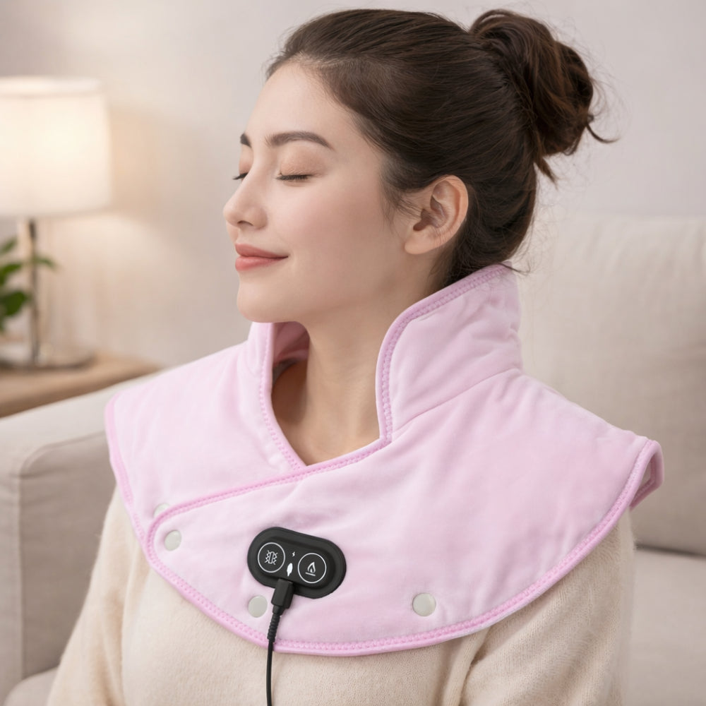 Electric Neck Heating Pad & Shoulder Massager — Soothing Heat Therapy for Neck & Shoulders