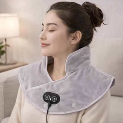 Electric Neck Heating Pad & Shoulder Massager — Soothing Heat Therapy for Neck & Shoulders