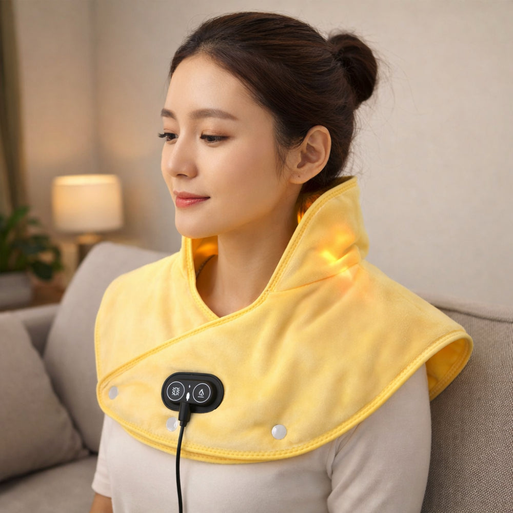 Electric Neck Heating Pad & Shoulder Massager — Soothing Heat Therapy for Neck & Shoulders