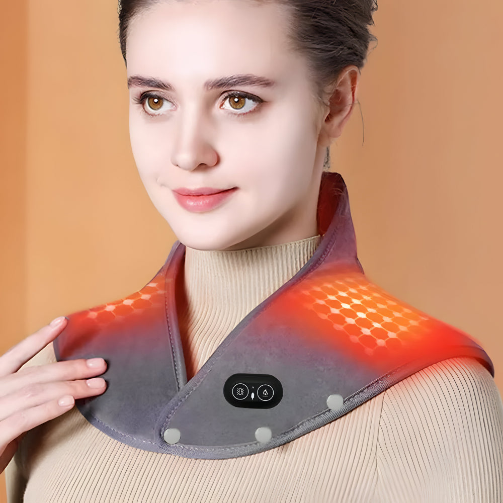 Electric Neck Heating Pad & Shoulder Massager — Soothing Heat Therapy for Neck & Shoulders