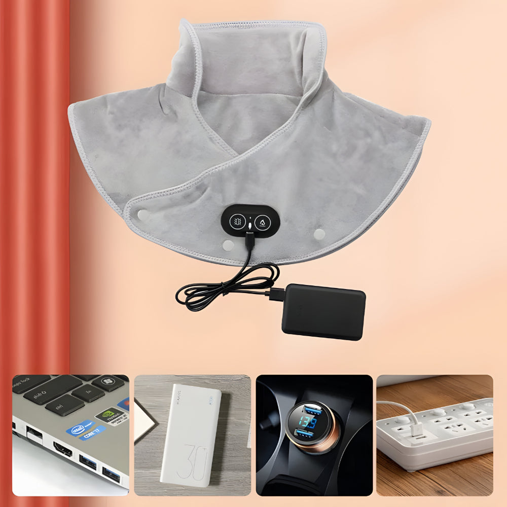Electric Neck Heating Pad & Shoulder Massager — Soothing Heat Therapy for Neck & Shoulders