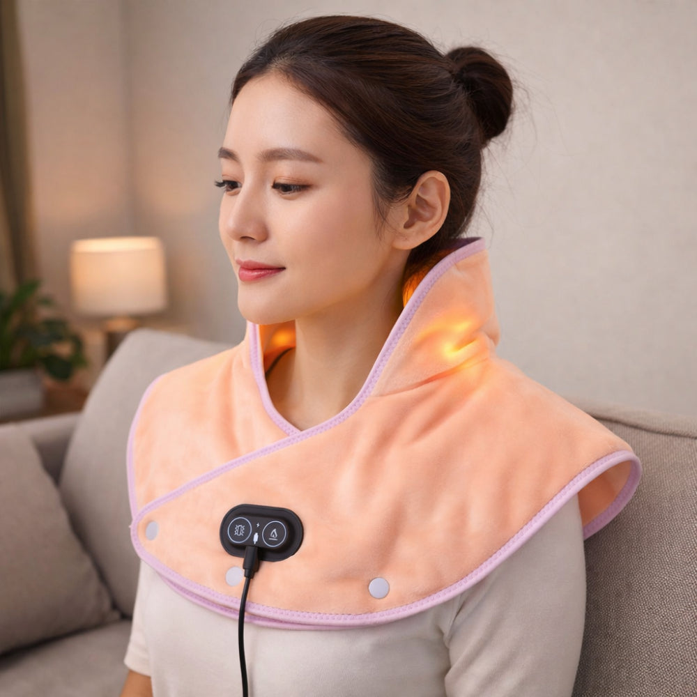 Electric Neck Heating Pad & Shoulder Massager — Soothing Heat Therapy for Neck & Shoulders