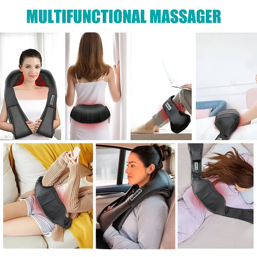Electric Shiatsu Neck Massager for Home and Car Use