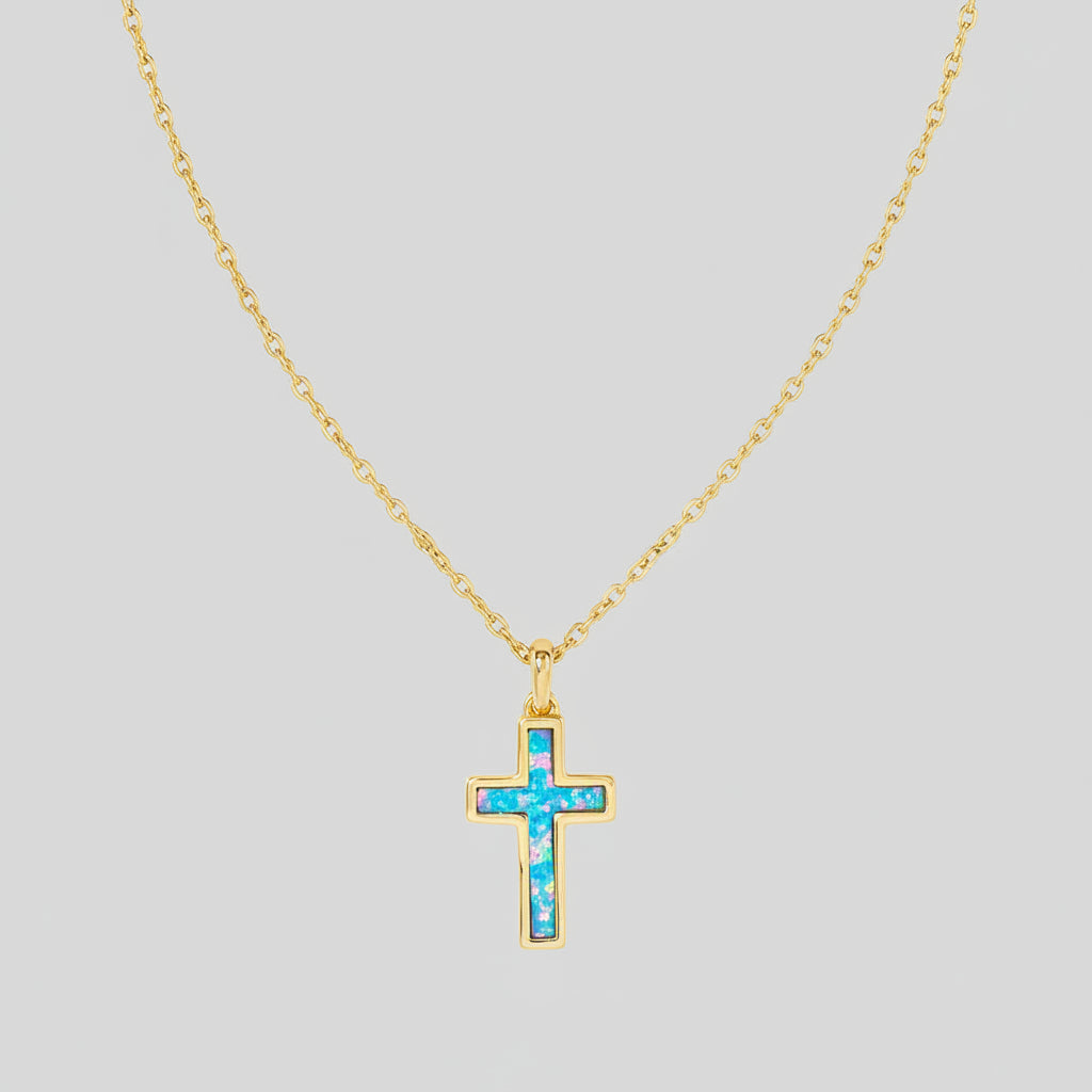Gold Cross Pendant Necklace - Minimalist Jewelry for Mother's Day Gift