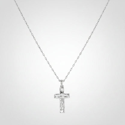 Gold Cross Pendant Necklace - Minimalist Jewelry for Mother's Day Gift