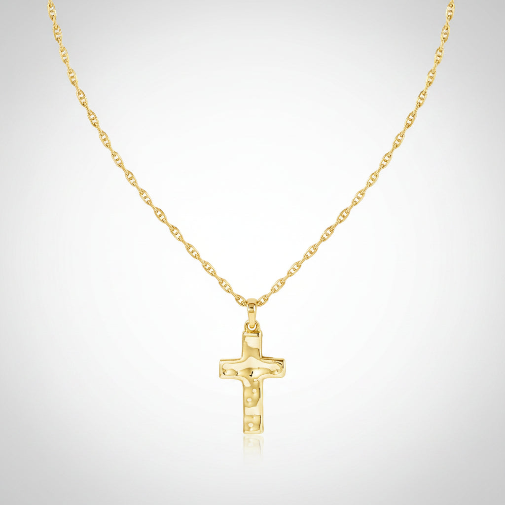 Gold Cross Pendant Necklace - Minimalist Jewelry for Mother's Day Gift