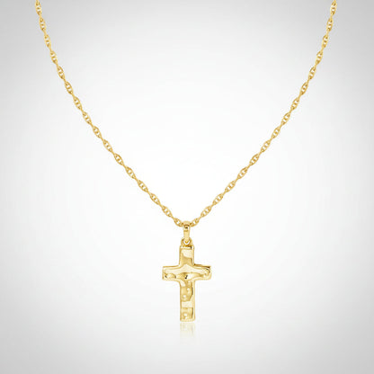 Gold Cross Pendant Necklace - Minimalist Jewelry for Mother's Day Gift