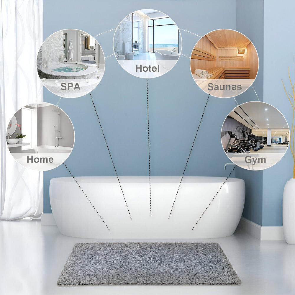 Cushioned Non-Slip Bath Mat for Shower Floor – Soft, Absorbent Rug