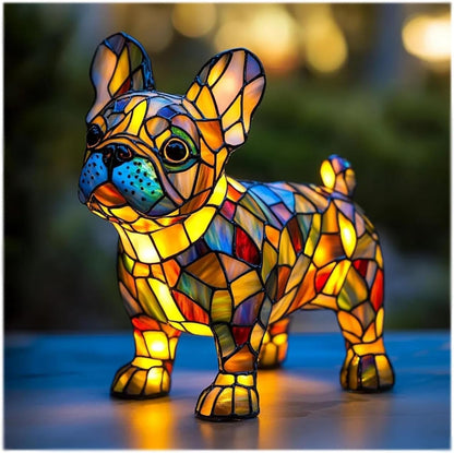 Charming Resin Dog Figurine Table Lamp – Decorative Accent Light