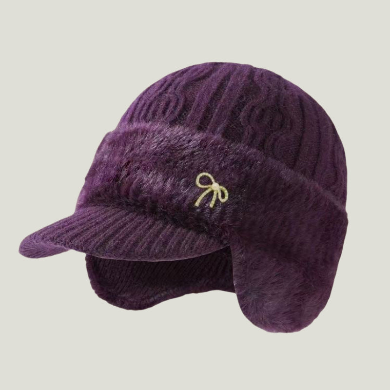 Cozy Winter Trapper Hat with Ear Flaps - Knit Cap