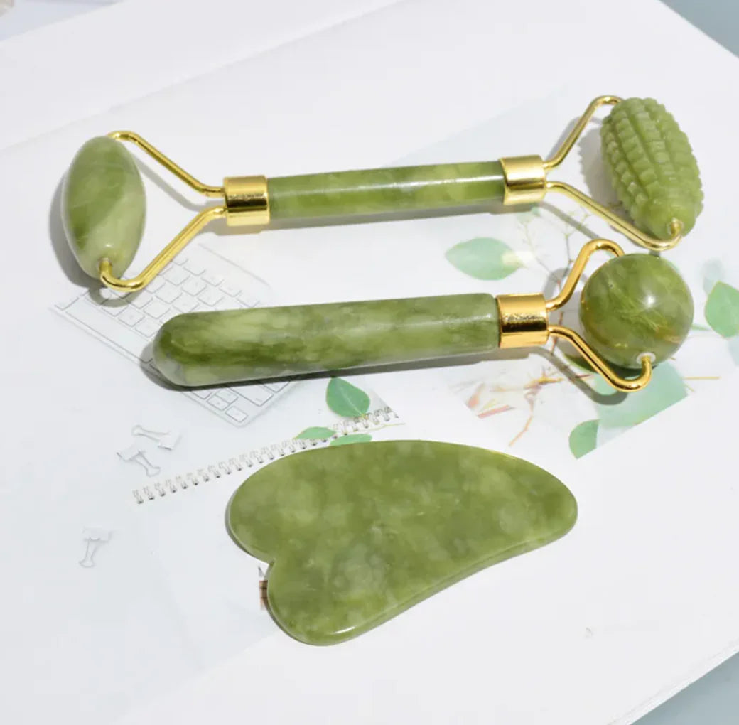 Jade Face Roller Set