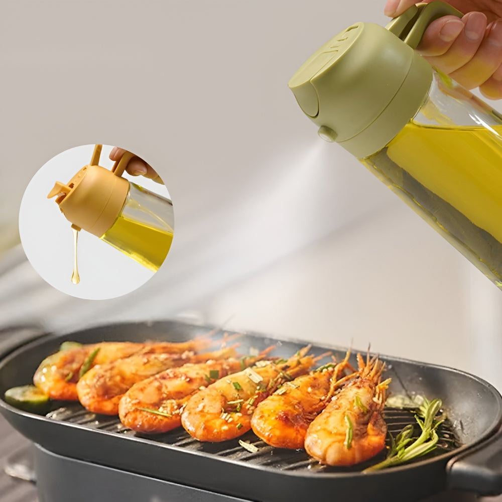Glass Oil Sprayer Dispenser - Refillable Kitchen Spray