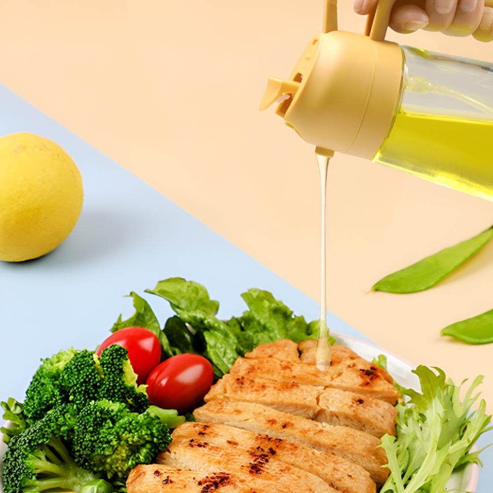Glass Oil Sprayer Dispenser - Refillable Kitchen Spray