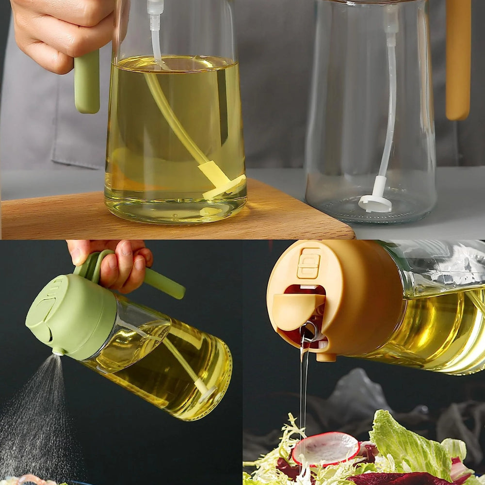 Glass Oil Sprayer Dispenser - Refillable Kitchen Spray
