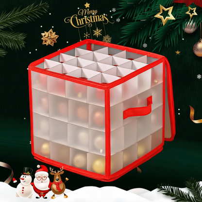 Clear Plastic Ornament Storage Box – Christmas Decoration Organizer