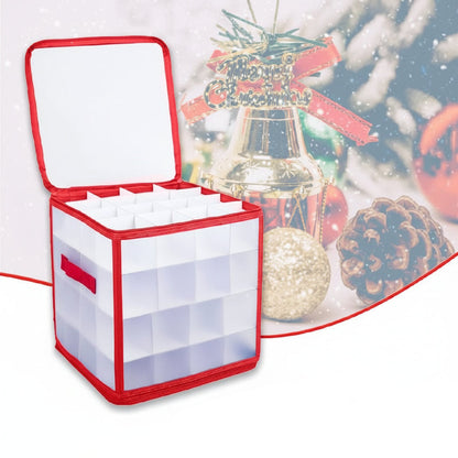 Clear Plastic Ornament Storage Box – Christmas Decoration Organizer