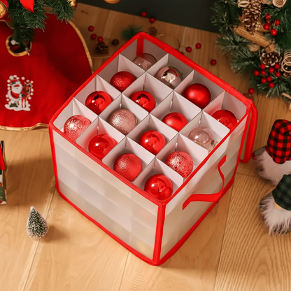 Clear Plastic Ornament Storage Box – Christmas Decoration Organizer
