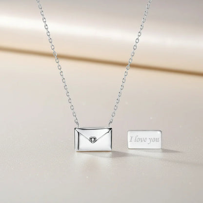 Copper Love Letter Envelope Pendant Necklace – Romantic Gift Jewelry