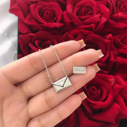 Copper Love Letter Envelope Pendant Necklace – Romantic Gift Jewelry