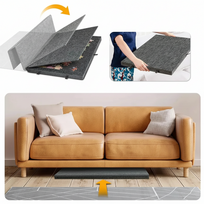 Adjustable Jigsaw Puzzle Storage Case with Drawer-Style Puzzle Board