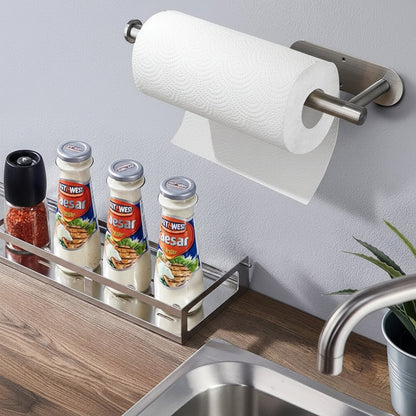 Black Stainless Steel Under-Cabinet Paper Towel Holder