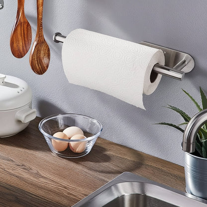 Black Stainless Steel Under-Cabinet Paper Towel Holder