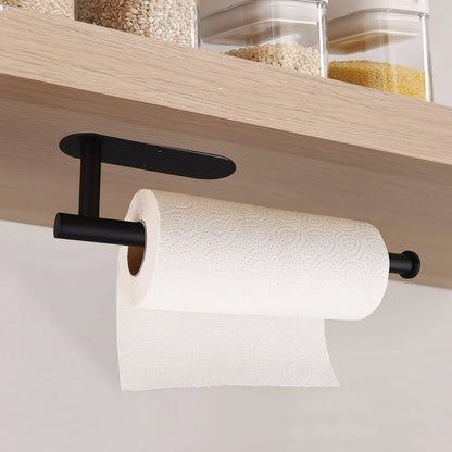 Black Stainless Steel Under-Cabinet Paper Towel Holder