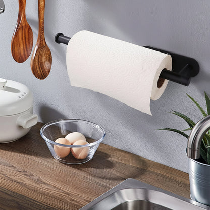 Black Stainless Steel Under-Cabinet Paper Towel Holder