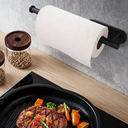 Black Stainless Steel Under-Cabinet Paper Towel Holder