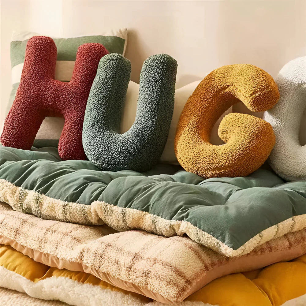 Alphabet Letter Decorative Throw Pillow – Stylish Cushion Accent