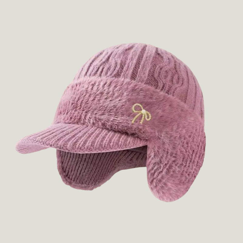 Cozy Winter Trapper Hat with Ear Flaps - Knit Cap