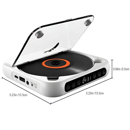 Bluetooth-Enabled Portable CD Player with Anti-Skip