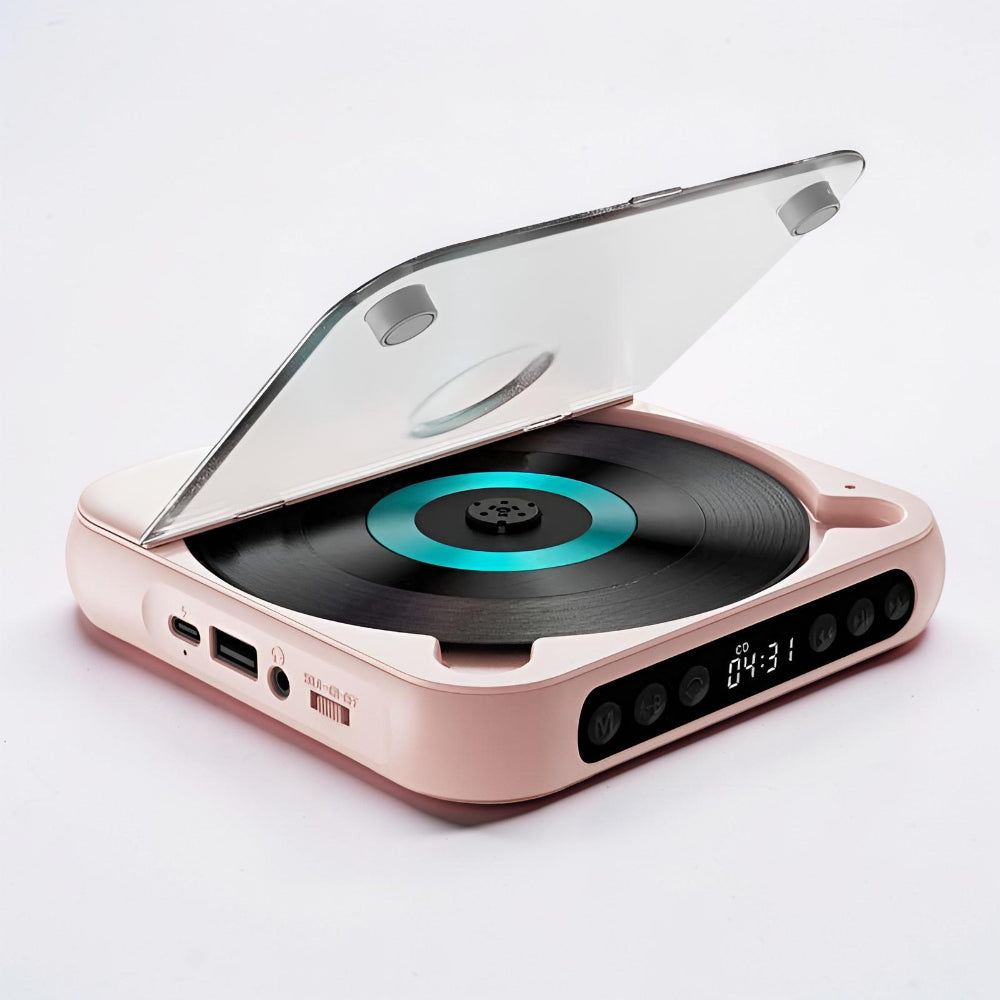 Bluetooth-Enabled Portable CD Player with Anti-Skip