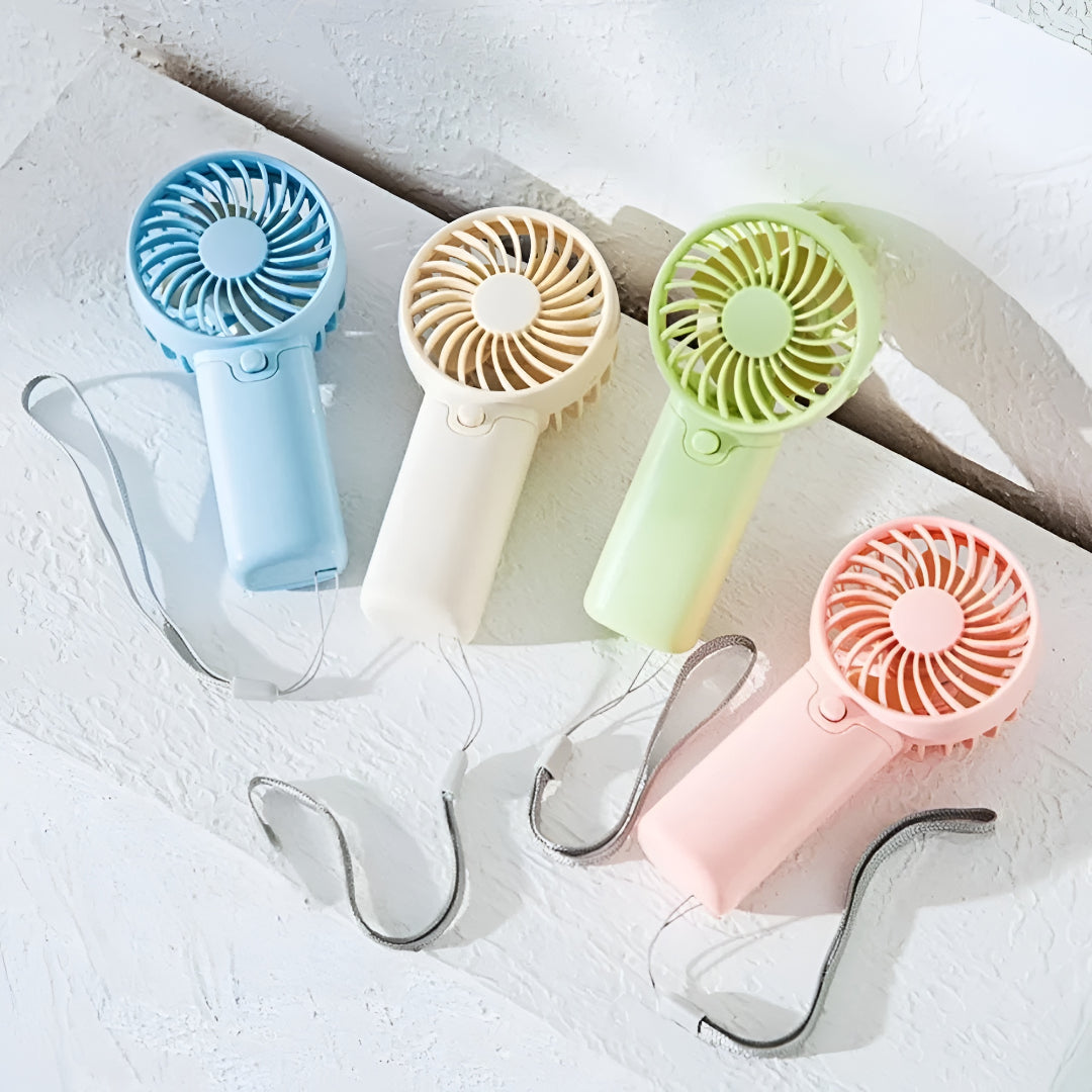 Compact Portable Handheld Fan - Mini Battery-Powered
