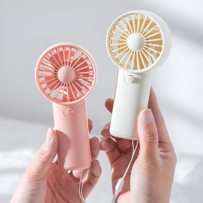 Compact Portable Handheld Fan - Mini Battery-Powered