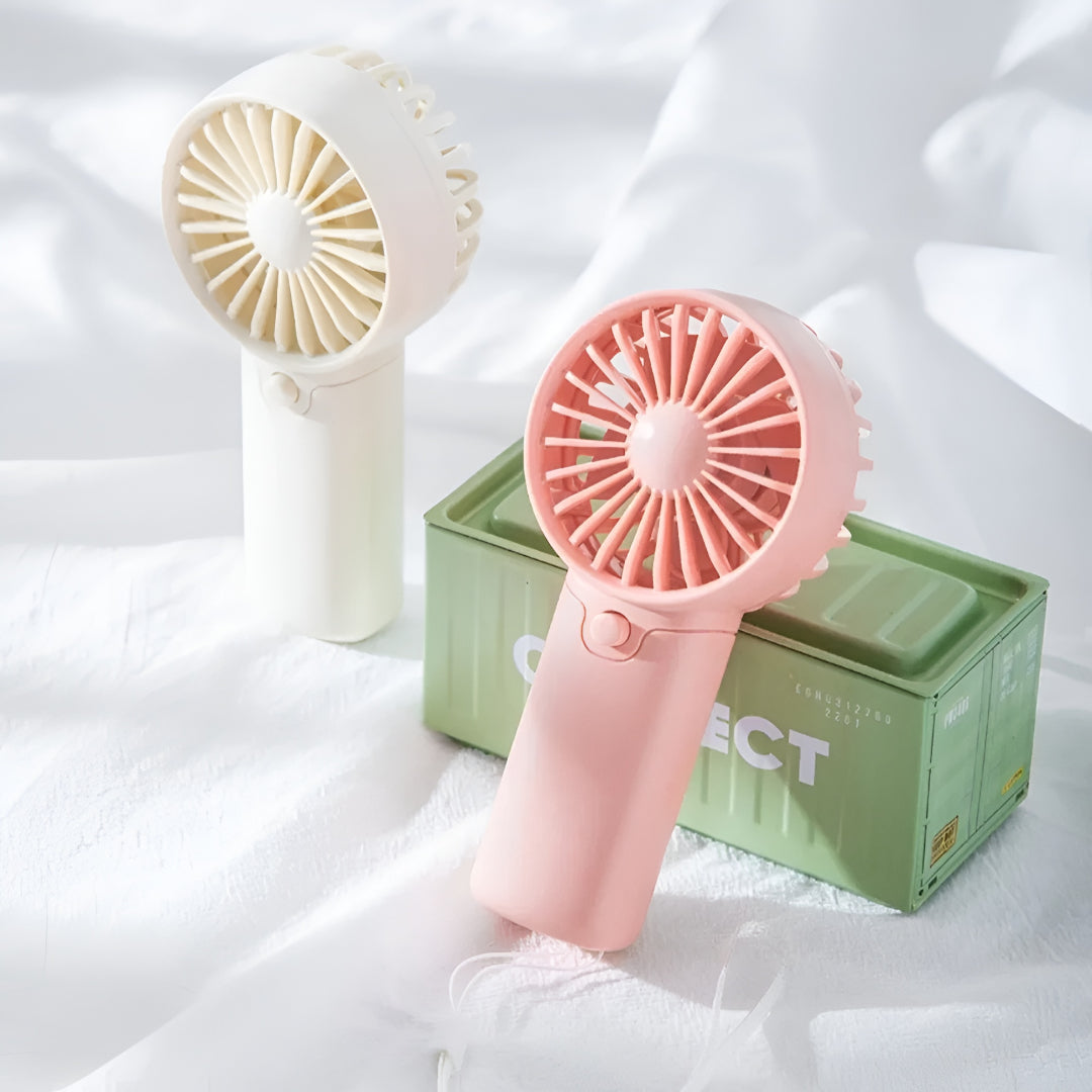 Compact Portable Handheld Fan - Mini Battery-Powered