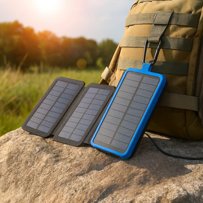 Foldable Solar Panel Power Bank – Portable Solar Charger for On-the-Go Charging