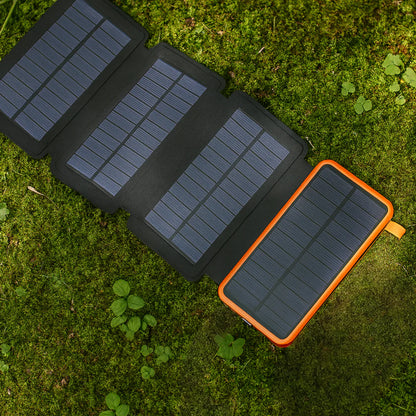 Foldable Solar Panel Power Bank – Portable Solar Charger for On-the-Go Charging