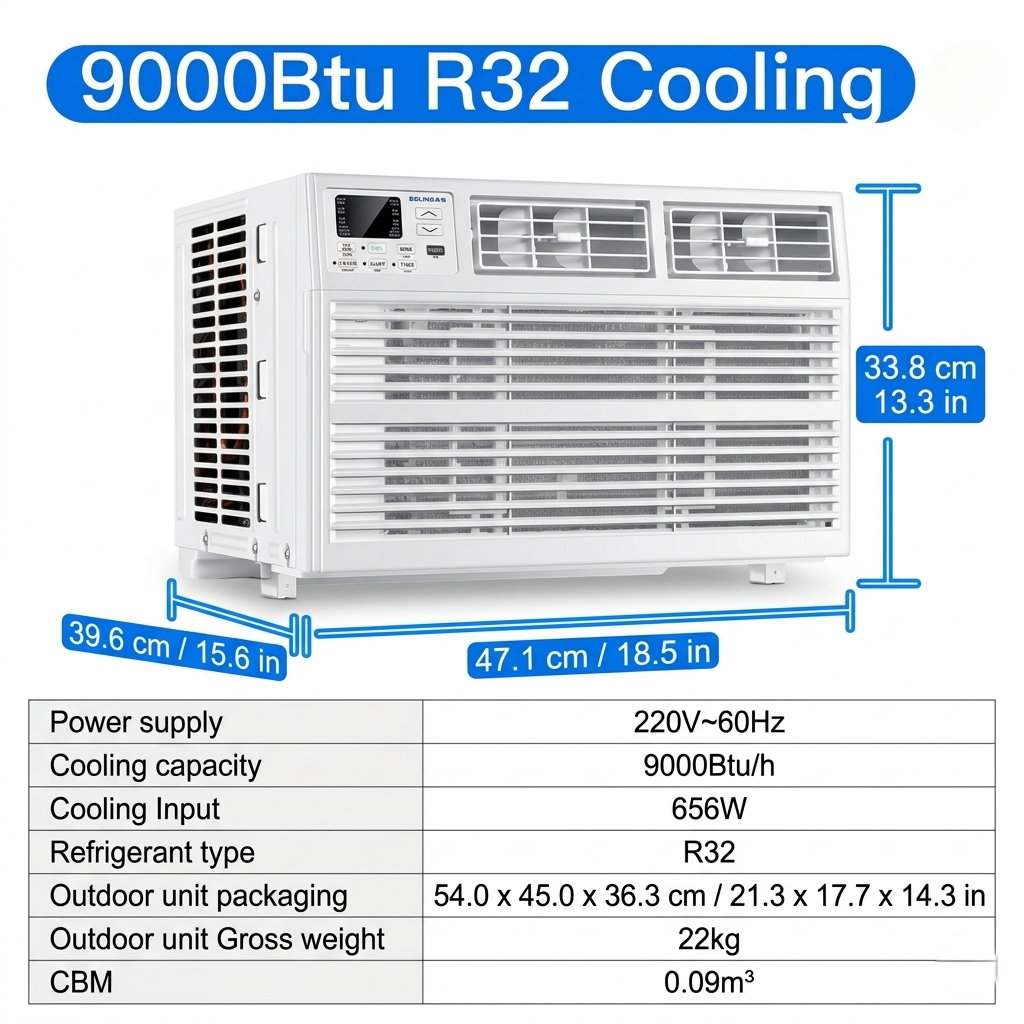 Energy-Efficient Compact Portable Window Air Conditioner