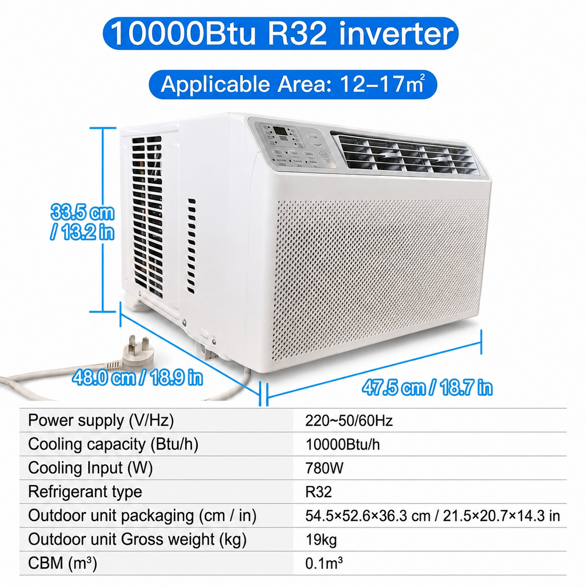 Energy-Efficient Compact Portable Window Air Conditioner